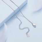 925 Sterling Silver Necklace with Pavé Setting CZ - Length 400+50mm - Women