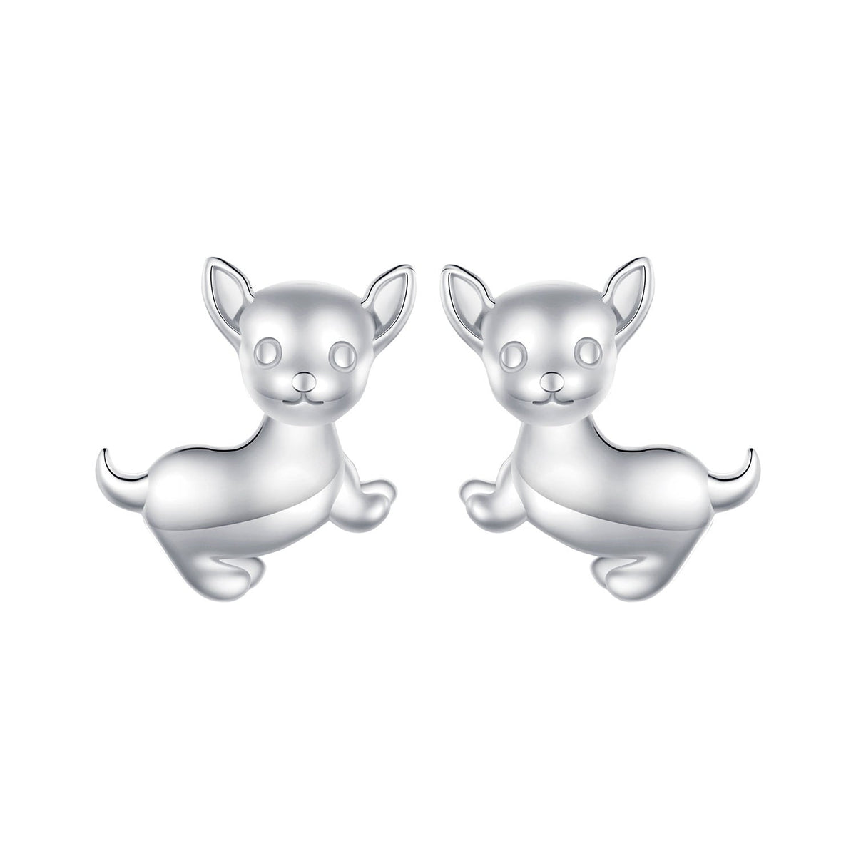 925 Sterling Silver Earrings Plated Platinum 10*12mm for Women
