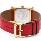Hermès H Watch Gold Plated Leather Quartz Ladies Watch — HH1201-B
