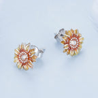 925 Sterling Silver Enamel & Glass Earrings for Women