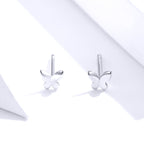 925 Sterling Silver & Platinum Plated Earrings
