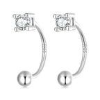 925 Sterling Silver Earrings for Women with CZ in Pavé Setting