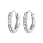 925 Sterling Silver Pavé Setting Gold Plated Earrings for Women