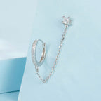 S925 Sterling Silver 3mm Pavé Setting CZ Earrings for Women