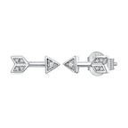 925 Sterling Silver 0.08ct and 0.12ct Moissanite Earrings in White Gold for Women
