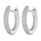 925 Sterling Silver Pavé Setting CZ Earrings for Women