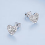 925 Sterling Silver Earrings with Pavé Set CZ