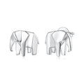 925 Silver Needle White Gold Plated Brass 1.0 x 1.1 cm Earrings for Women