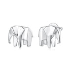 925 Silver Needle White Gold Plated Brass 1.0 x 1.1 cm Earrings for Women