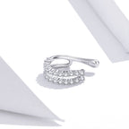 925 Sterling Silver Plated Platinum CZ Earrings