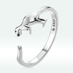 S925 Oxidized Silver Dinosaur Ring for Women