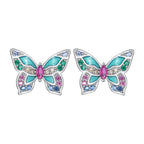925 Sterling Silver Earrings with Enamel and CZ for Women