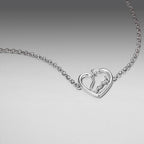 925 Sterling Silver Plated White Gold Bracelet 21cm for Women