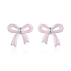 925 Sterling Silver Earrings with Enamel Process and White Gold Plating