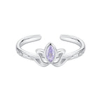 925 Sterling Silver 1.9mm Pavé Setting White Gold Plated Ring