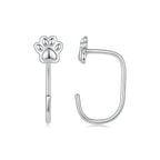 925 Sterling Silver Plated White Gold Earrings for Women