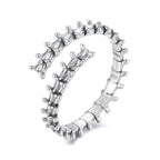 925 Sterling Silver Oxidized Silver Width 0.22-0.37cm Rings