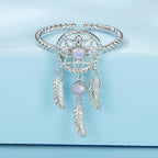 925 Sterling Silver Nano Opal Stone Ring for Women