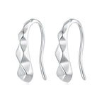 925 Sterling Silver White Gold Plated Earrings
