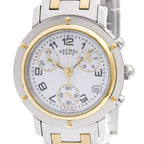Hermès Clipper Chronograph Gold Plated Steel Ladies Watch — HCL1320