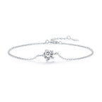 S925 Sterling Silver Moissanite Bracelet 15+3cm for Women