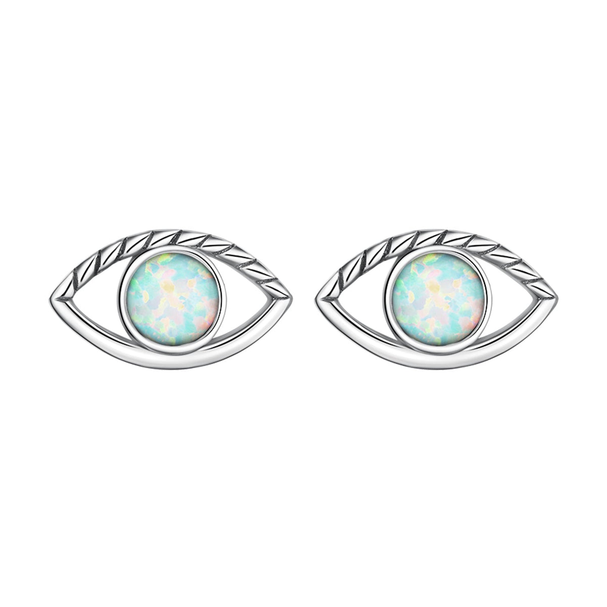 925 Sterling Silver Translucent Opal Earrings for Women