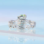 925 Sterling Silver Synthetic Spinel 3.8mm Ring for Women Size 7