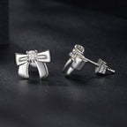 925 Sterling Silver Moissanite Earrings 0.3 cm for Women