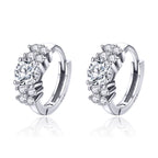 925 Sterling Silver Earrings with Pavé Setting and CZ Stone for Women