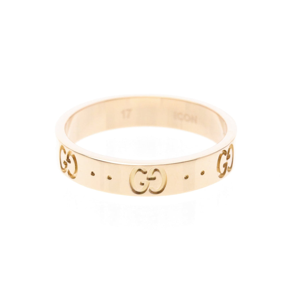 Gucci Icon Ring — Pink Gold, Same Bold Logo