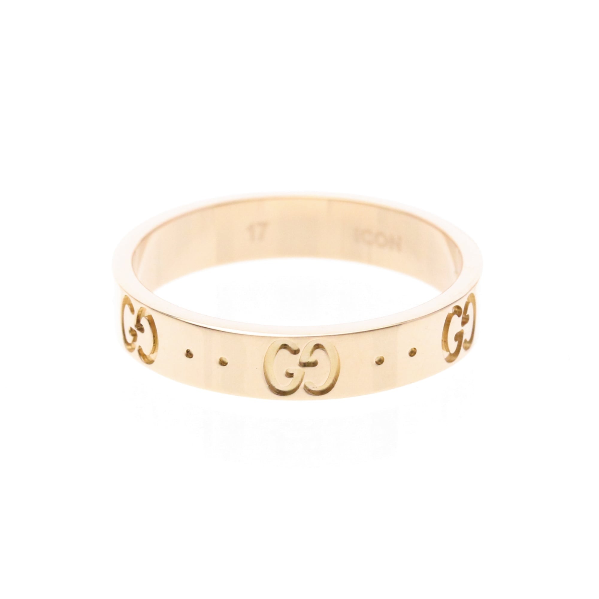 Gucci Icon Ring — Pink Gold, Same Bold Logo