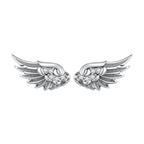 925 Sterling Silver Oxidized Pavé CZ Earrings
