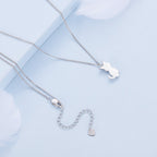 925 Sterling Silver 16mm x 10mm Platinum Plated Necklace for Unisex