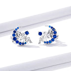 925 Sterling Silver Plated Platinum Pavé Setting CZ Earrings