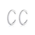 925 Sterling Silver Earrings with Pavé Set CZ