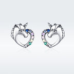 925 Sterling Silver Earrings with Oxidized Finish and Pavé Setting