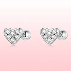 925 Sterling Silver Earrings with Pavé Setting CZ