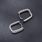 925 Sterling Silver Moissanite Earrings 1.4cm for Women