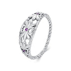 925 Sterling Silver Oxidized 1.3mm Pavé Set CZ Ring Size 6.0 for Women