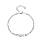 925 Sterling Silver 5MM Moissanite Bracelet for Women
