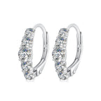 925 Sterling Silver Moissanite Earrings 13*4mm for Women