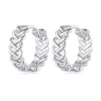 925 Sterling Silver Earrings with Platinum Plating for Women