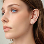 925 Sterling Silver Earrings 1.8cm x 1.0cm for Women