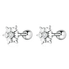 925 Sterling Silver Earrings with Pavé Setting and Oxidized Finish