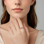 925 Sterling Silver Oxidized Pavé Setting CZ Ring