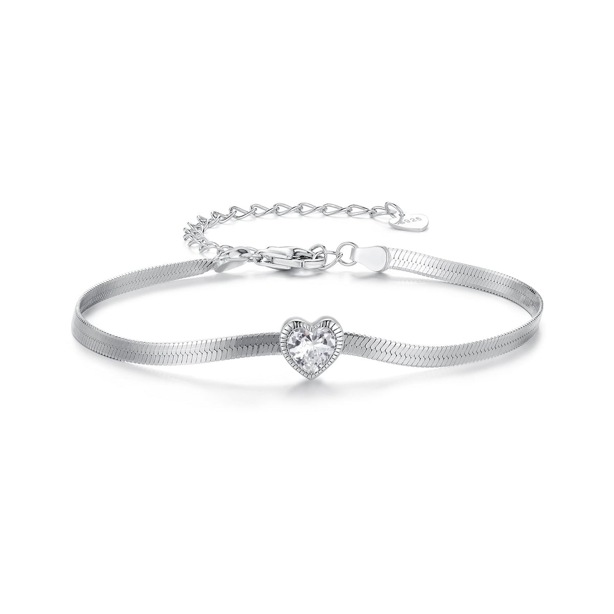 925 Sterling Silver Pavé CZ Bracelet for Women