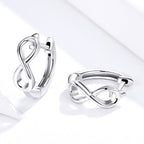925 Sterling Silver Earrings - 1.2*0.4cm, Platinum Plated for Women