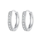 925 Sterling Silver Pavé Setting Gold Plated Earrings for Women