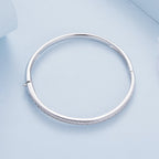 925 Silver & Platinum Pavé Setting CZ Bracelets, Size 17.0 mm for Women