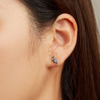 925 Sterling Silver Enamel Pavé CZ Earrings for Women